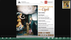 San Miniato e Figline Valdarno scoprono l’Annunciazione del Cigoli (2021)